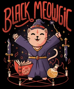 Wicked Clothes 'Black Meowgic' Shirt