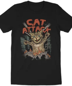 Wicked Clothes 'Cat Attack' Shirt New