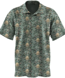 Wicked Clothes Button-Ups Floral Bats Button-Up Shirt