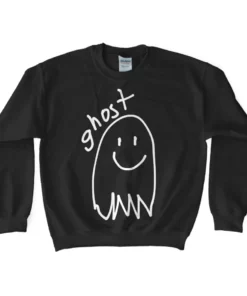 Wicked Clothes Black And White Ghost Sweatshirt