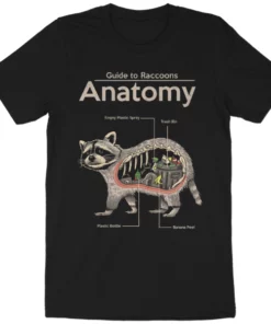 Wicked Clothes 'Raccoon Anatomy' Shirt