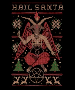 Wicked Clothes 'Hail Santa' Shirt New