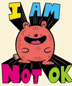 Wicked Clothes'I Am Not OK' Shirt New