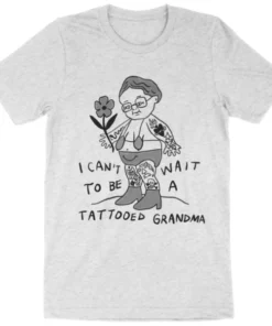 Wicked Clothes 'Tattooed Grandma' Shirt New