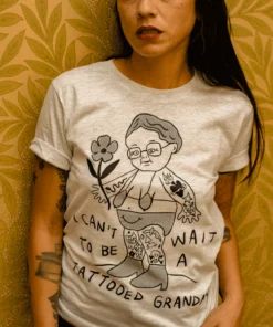 Wicked Clothes 'Tattooed Grandma' Shirt New