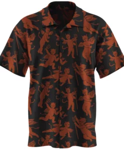 Wicked Clothes 'Little Devils' Button-Up Shirt New