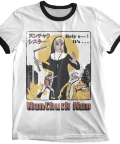Wicked Clothes 'Nunchuck Nun' Ringer Shirt BESTSELLERS