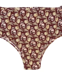 Wicked Clothes 'Ornate Skulls' High-Waisted Underwear New