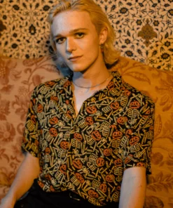 Wicked Clothes New 'Pumpkin King' Button-Up Shirt
