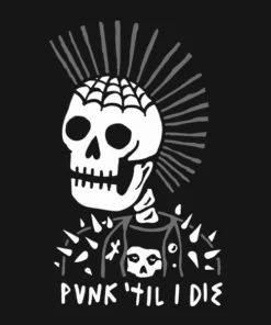 Wicked Clothes Bones Punk Til I Die Shirt