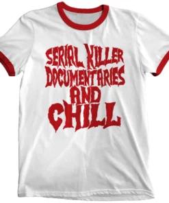 Wicked Clothes 'Serial Killer Documentaries' Ringer Shirt BESTSELLERS