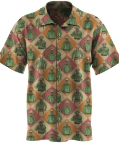 Wicked Clothes Skeleton Cowboys Button-Up Shirt