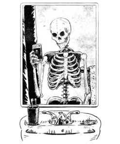 Wicked Clothes Skelfie Shirt Bones