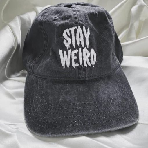 Wicked Clothes Black And White 'Stay Weird' Dad Hat
