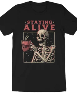 Wicked Clothes 'Staying Alive' Shirt New