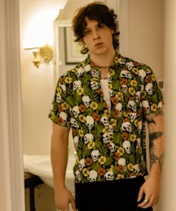 Wicked Clothes Button-Ups Tropical Skulls Button-Up Shirt