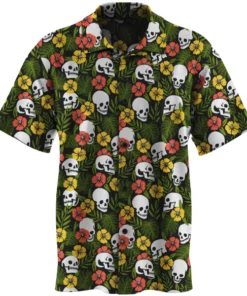 Wicked Clothes Button-Ups Tropical Skulls Button-Up Shirt