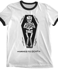 Wicked Clothes Bones Worried To Death Ringer Shirt